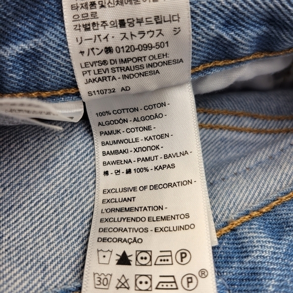 Levi’s 501 Distressed Button-Fly Straight Ankle Jeans Sz 31x26 - Picture 7 of 7